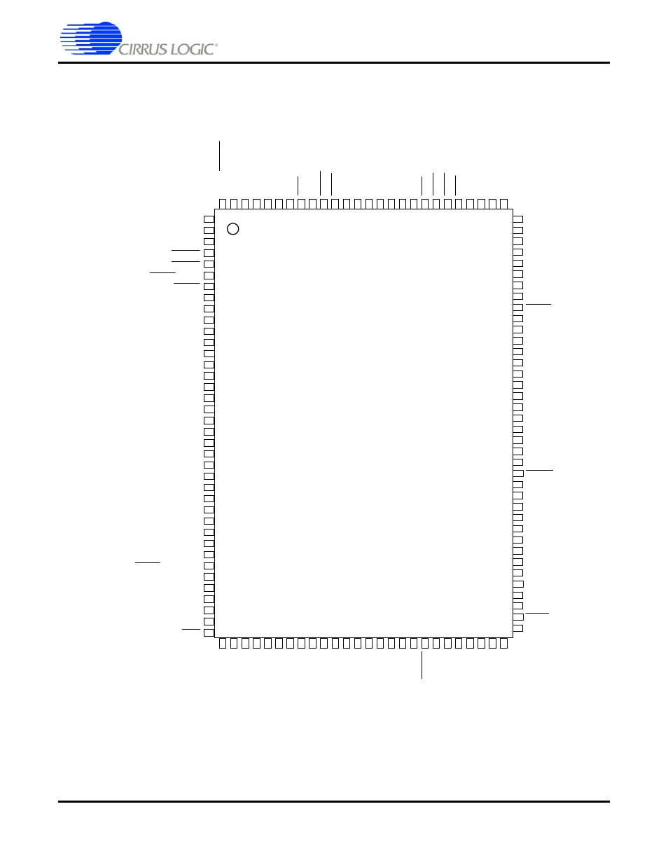 6 128-pin lqfp pin assigments, 6 128-pin lqfp pin assigments -16, Figure 9-12. 128-pin lqfp pin layout -16 | Cs495xx3, 128 lqfp, Figure 9-12 s hows, The 128-pin lqfp pin layout | Cirrus Logic CS4953xx User Manual | Page 104 / 118