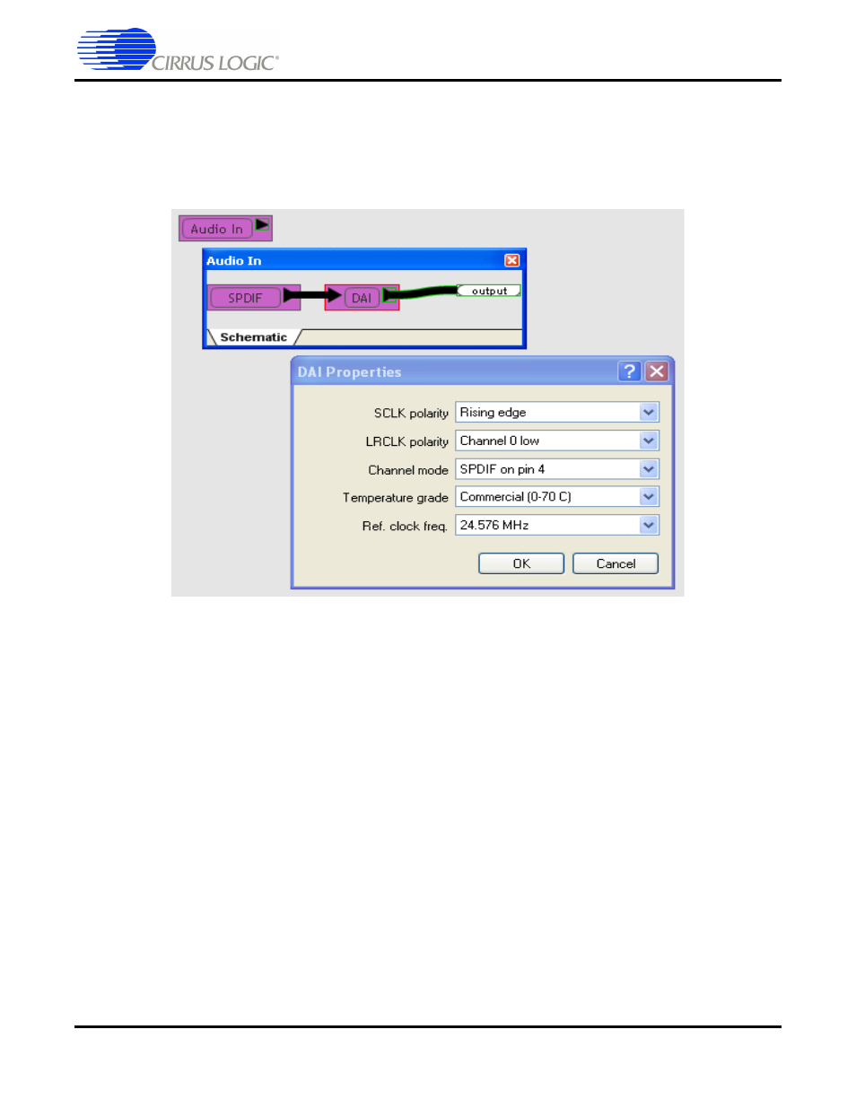 4 dai input, 4 dai input -6, Figure 4-7. crd49530 dai input properties -6 | Cirrus Logic CRD49530-USB User Manual | Page 31 / 50