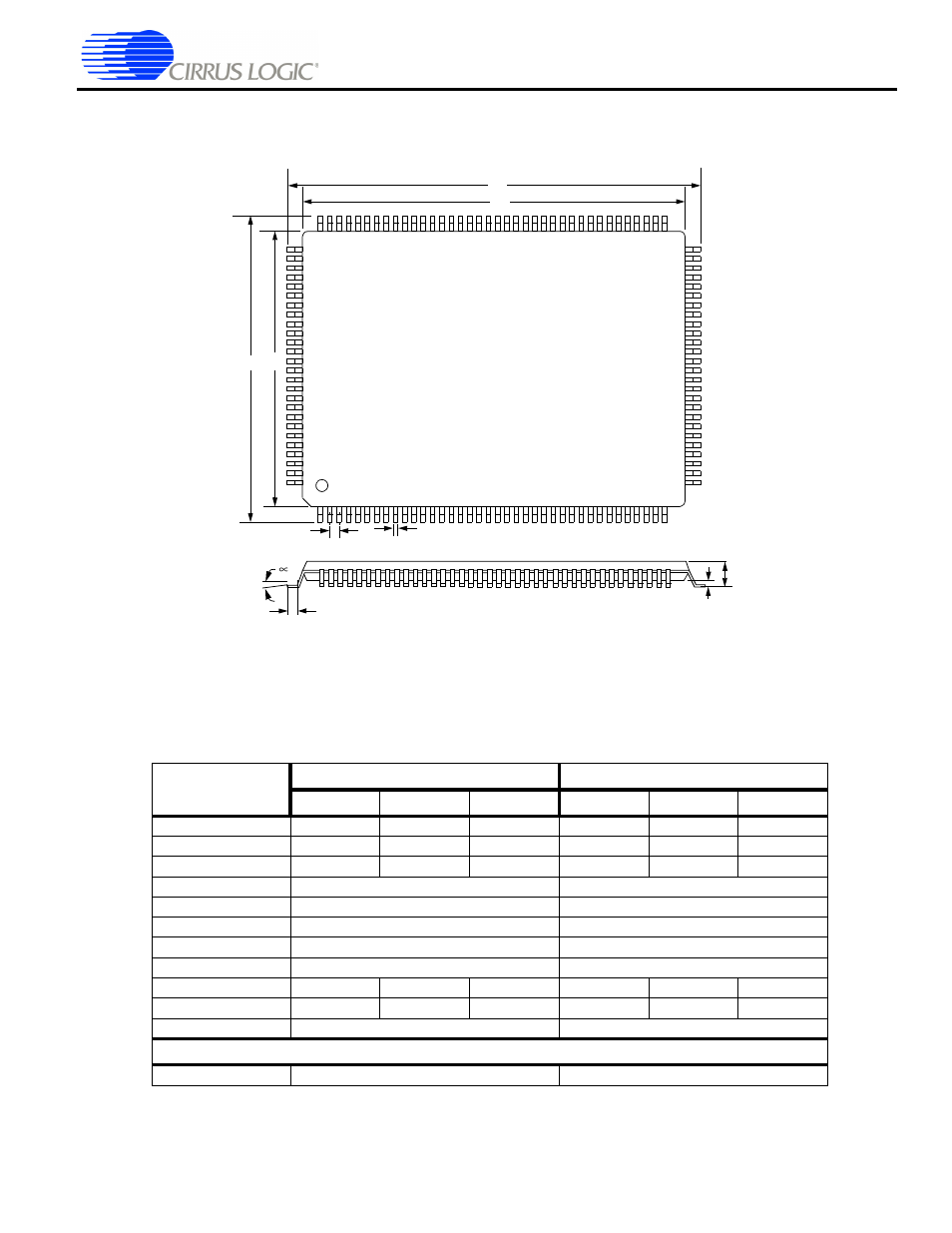 Package mechanical drawings, 1 128-pin lqfp package, Figure 16. 128-pin lqfp package drawing | Table 6. 128-pin lqfp package characteristics | Cirrus Logic CS49DV8C User Manual | Page 29 / 30