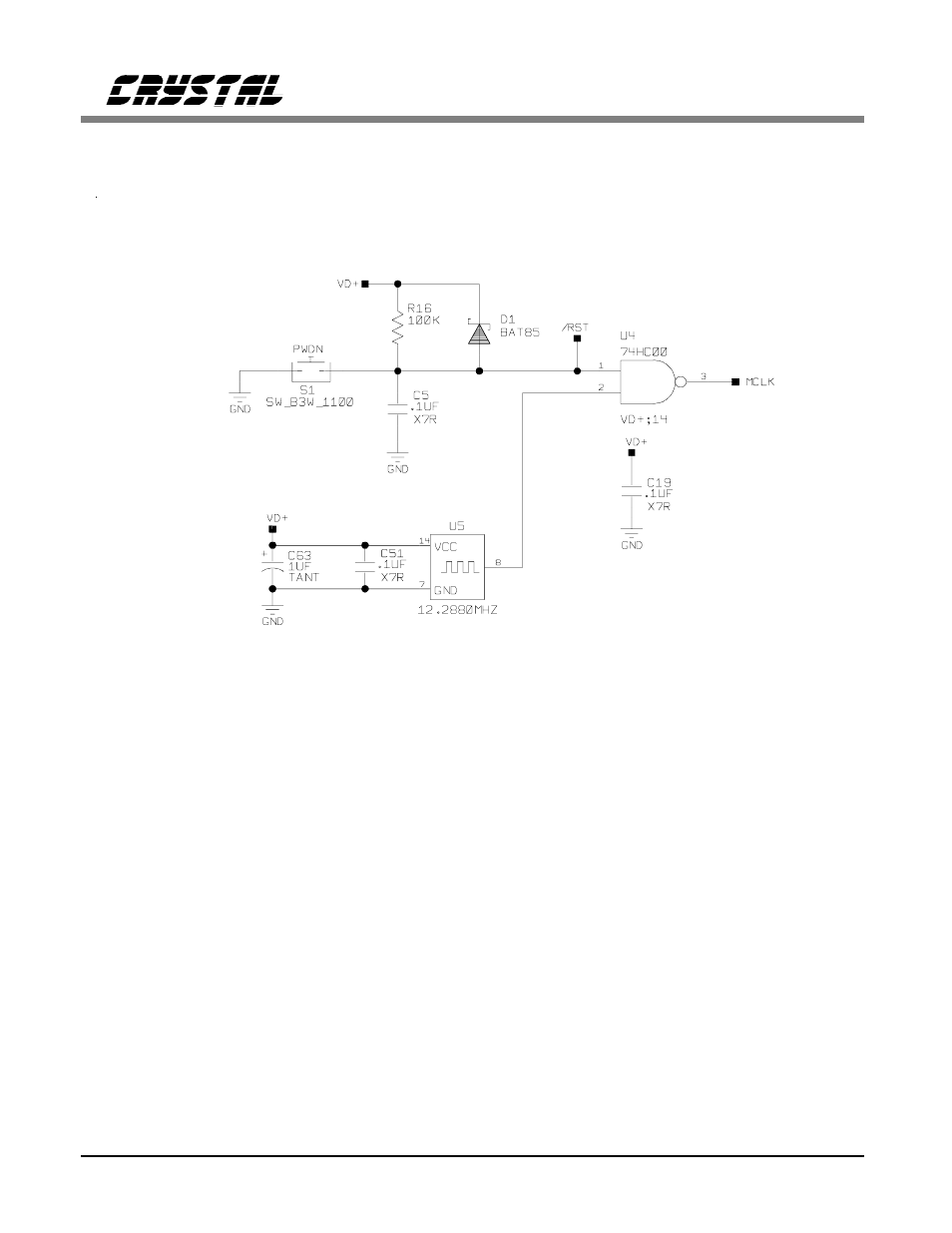 Figure 3. mclk generation and power down | Cirrus Logic CDB5331A User Manual | Page 8 / 14