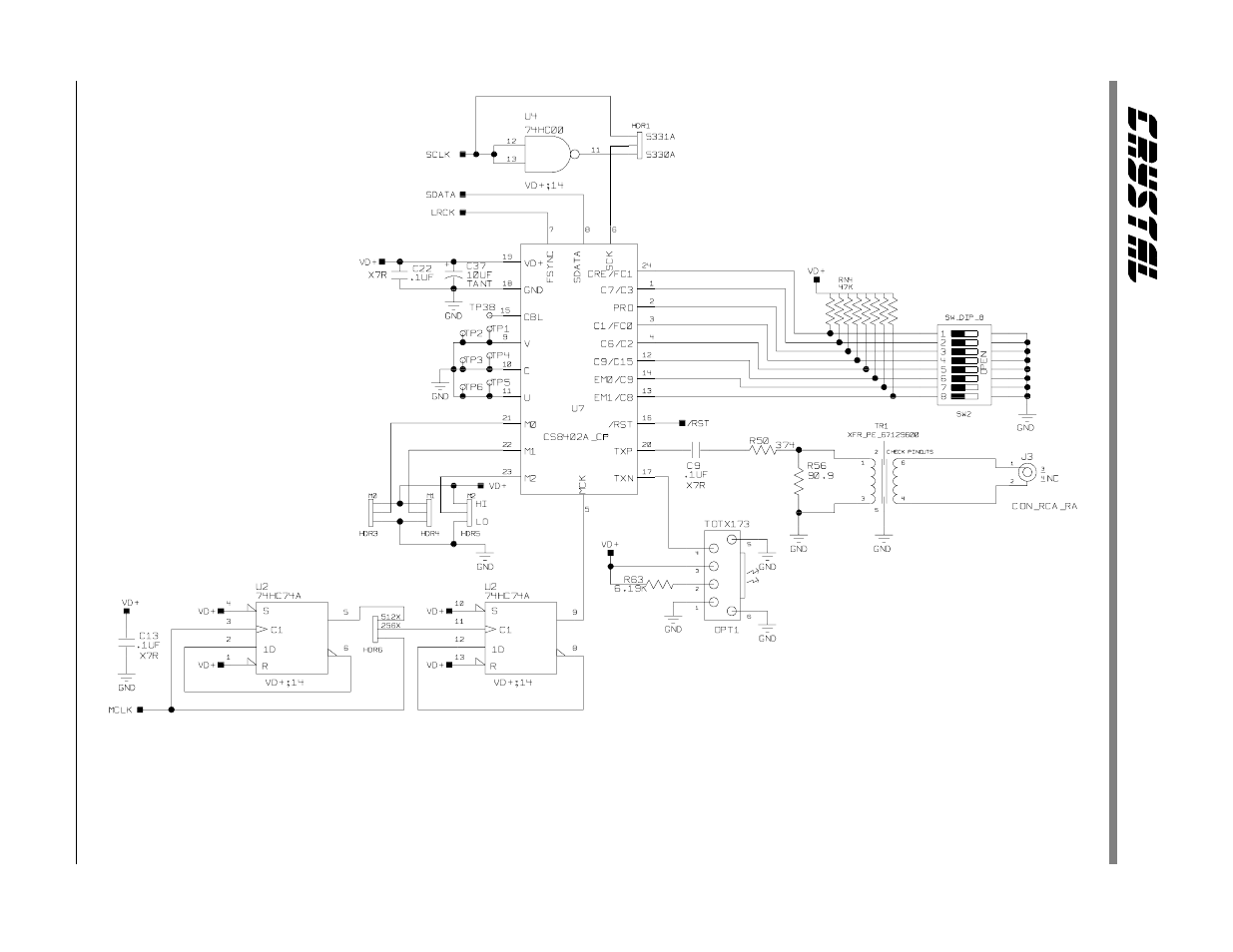 Cirrus Logic CDB5331A User Manual | Page 9 / 14