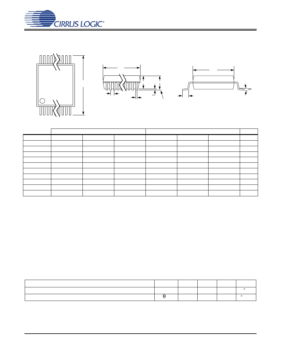 Package dimensions, Thermal characteristics, 16l tssop (4.4 mm body) package drawing | Cirrus Logic CS5340 User Manual | Page 21 / 22