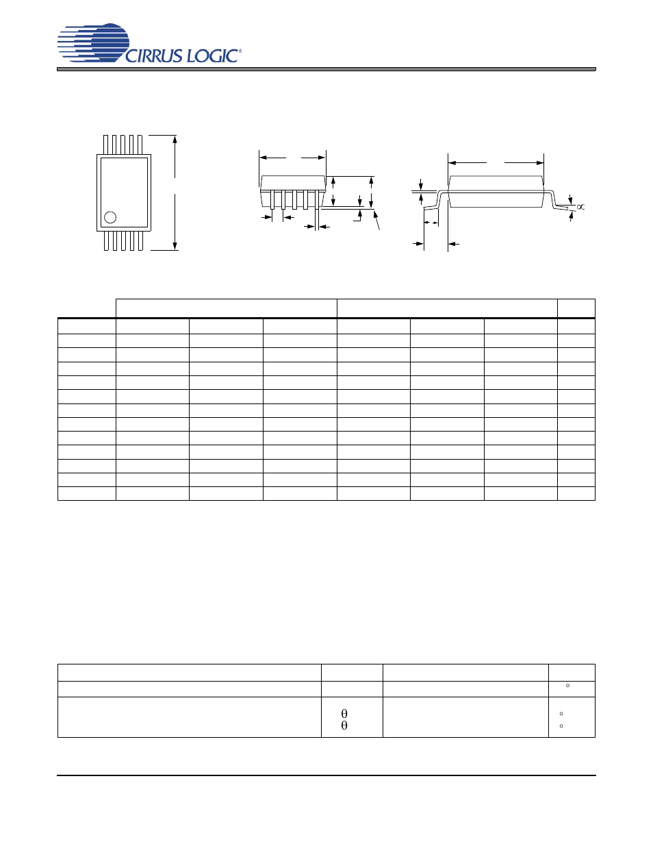 Package dimensions, Thermal characteristics | Cirrus Logic CS5344 User Manual | Page 18 / 21