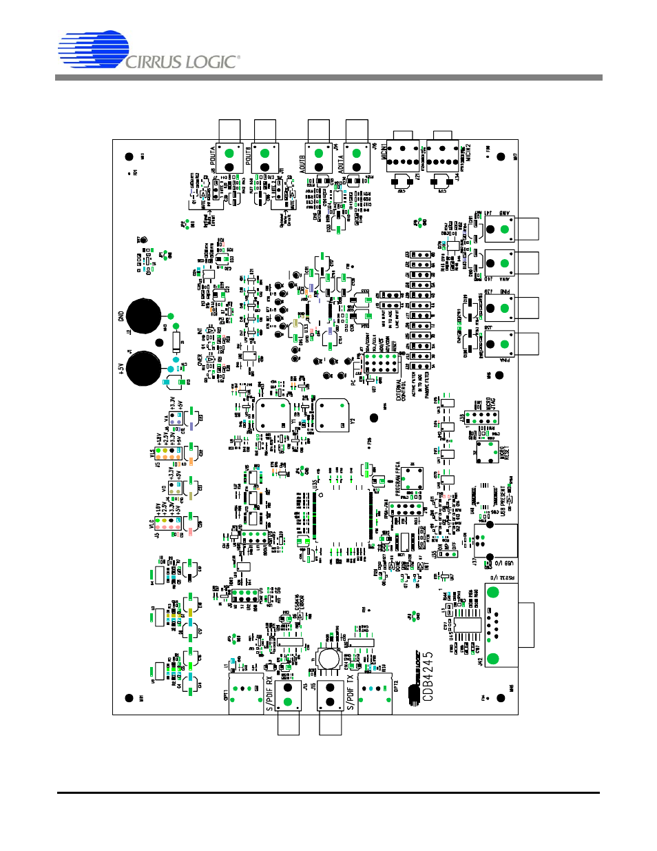 Cdb layout, Figure 12. silk screen, Cdb5345 | Cirrus Logic CDB5345 User Manual | Page 24 / 27