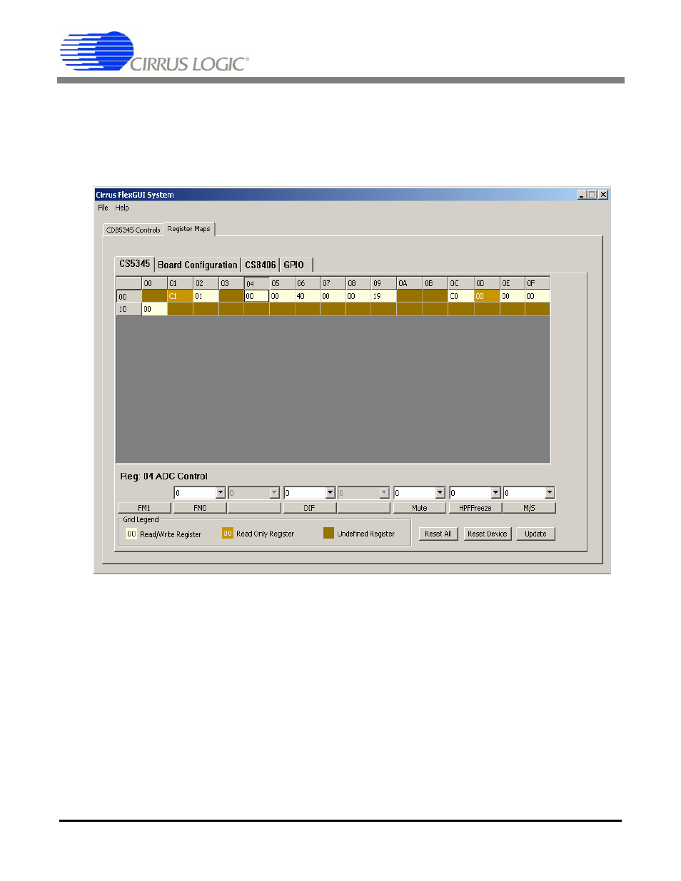 2 register maps tab, Figure 2. register maps tab, 3 pre-configured script files | Cdb5345 | Cirrus Logic CDB5345 User Manual | Page 8 / 27