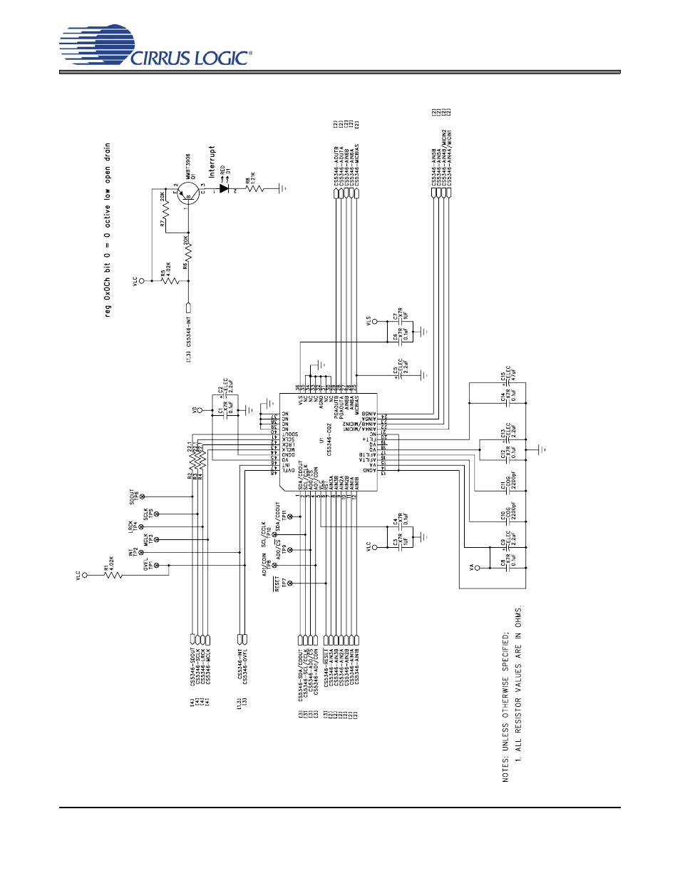 Cdb schematics, Figure 4. cs5346 (schematic sheet 1), Figure 4.cs5346 (schematic sheet 1) | Through | Cirrus Logic CDB5346 User Manual | Page 11 / 20