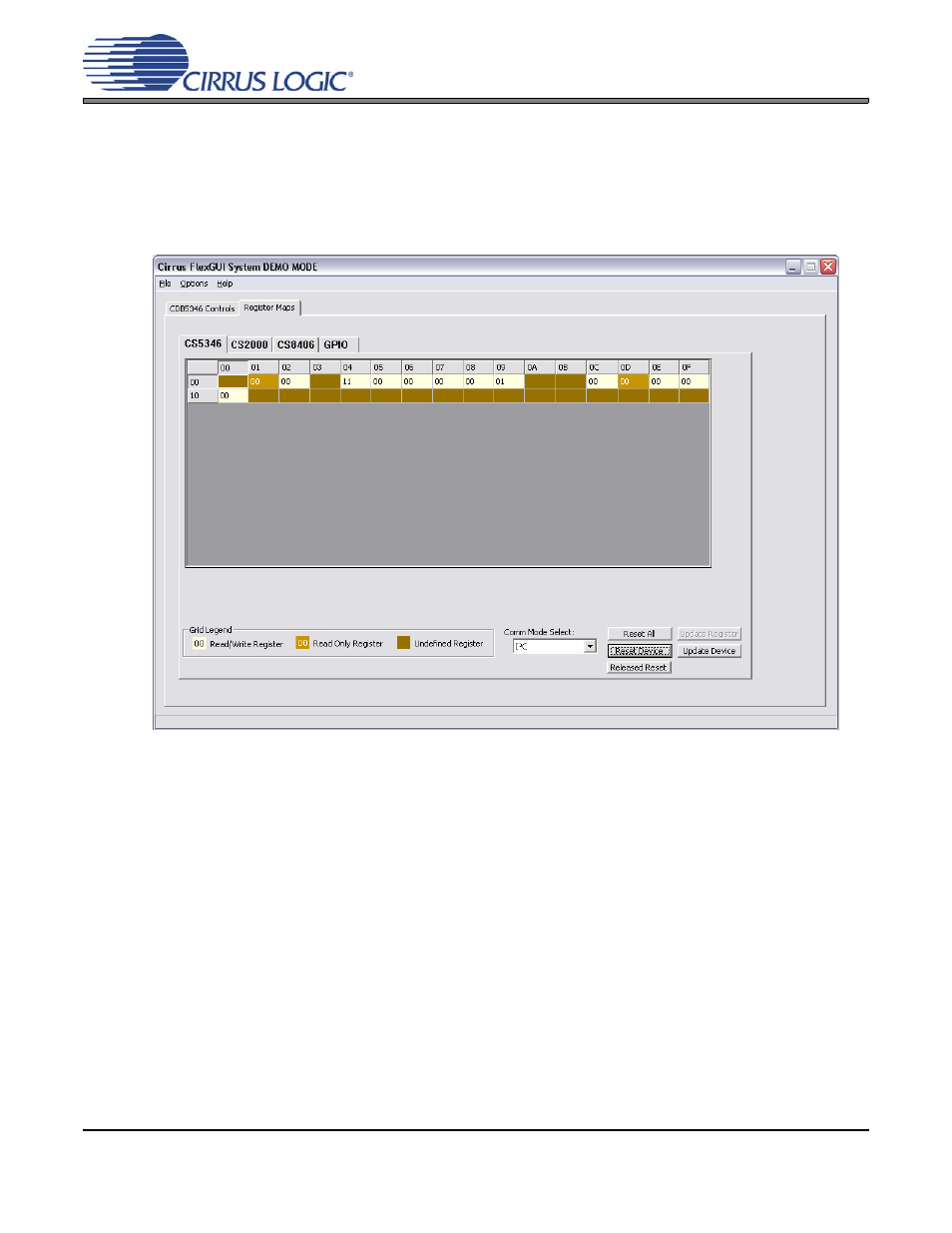 2 register maps tab, Figure 2. register maps tab, 3 pre-configured script files | Figure 2.register maps tab, Cdb5346 | Cirrus Logic CDB5346 User Manual | Page 7 / 20