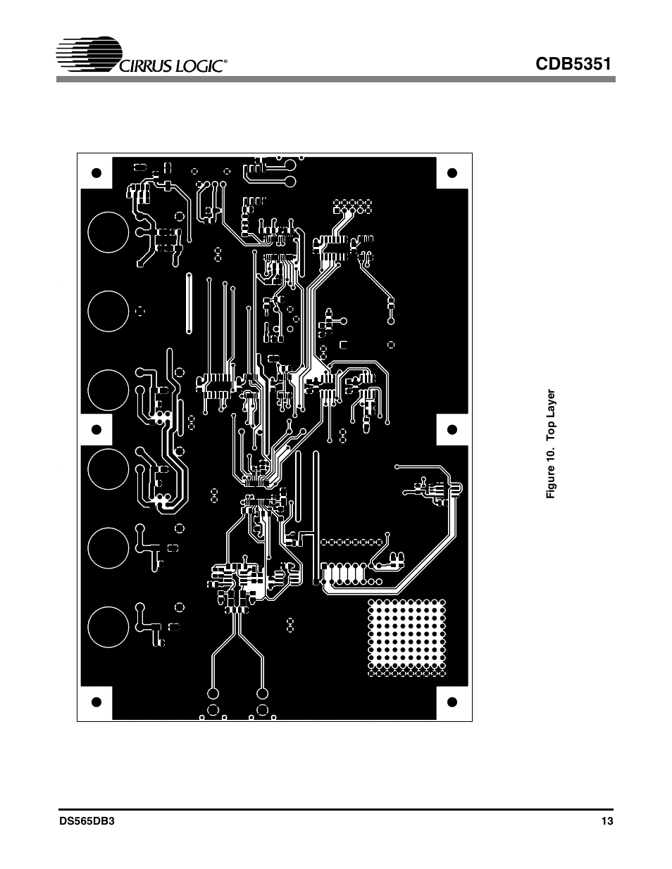 Figure 10. top layer, Cdb5351 | Cirrus Logic CDB5351 User Manual | Page 13 / 16