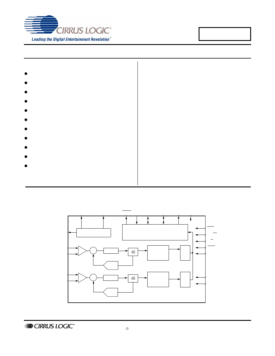 Cirrus Logic CS5361 User Manual | 23 pages