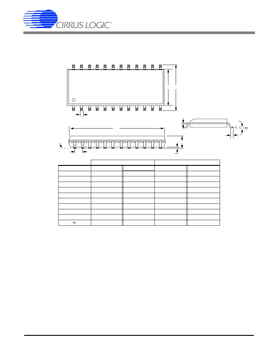 0 package dimensions, Cs5361 | Cirrus Logic CS5361 User Manual | Page 21 / 23