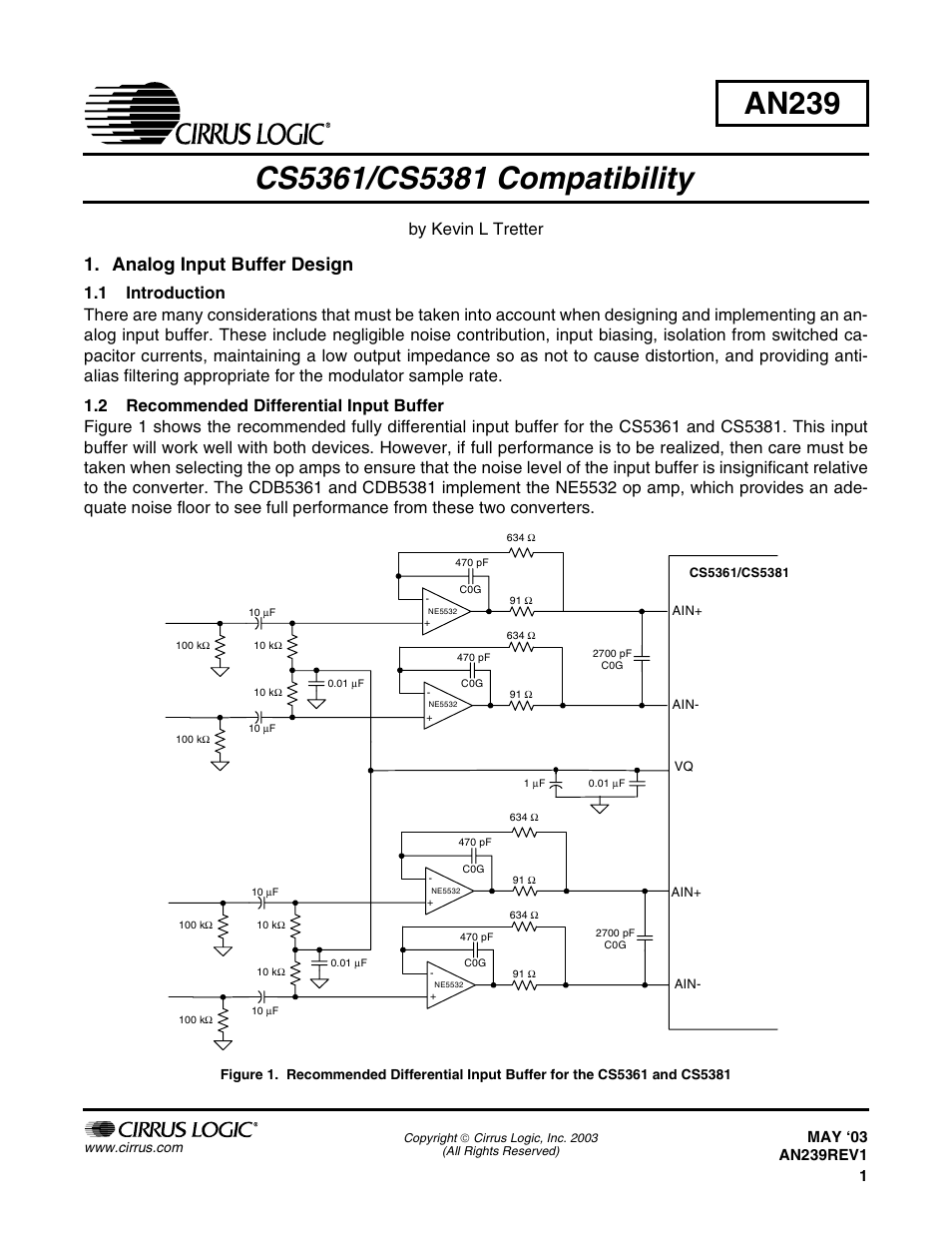 Cirrus Logic AN239 User Manual | 4 pages