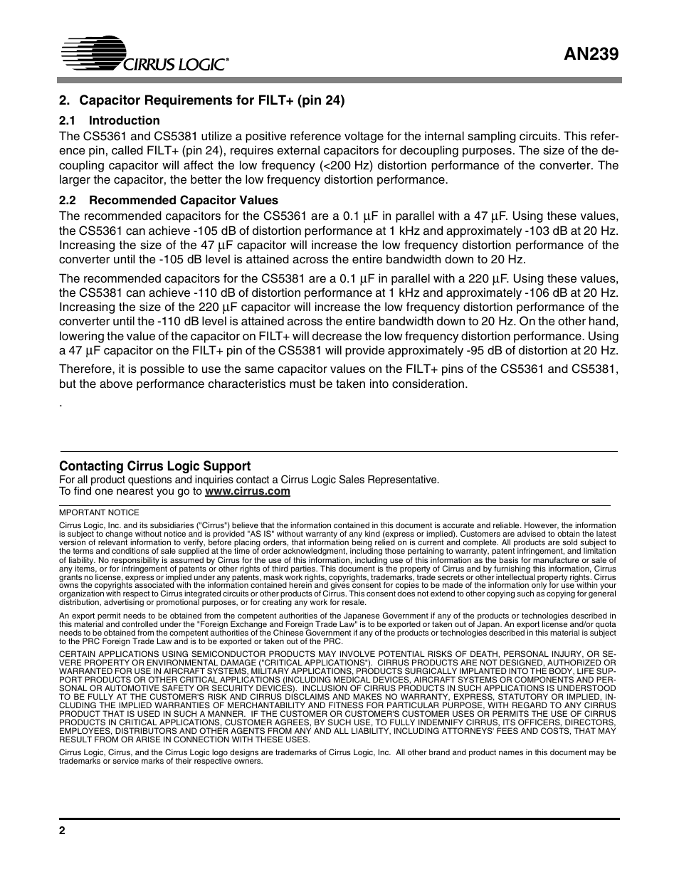 An239 | Cirrus Logic AN239 User Manual | Page 2 / 4