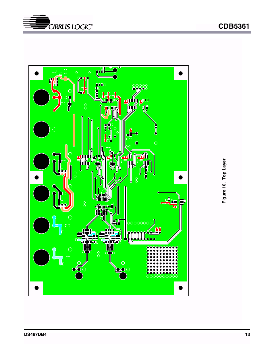 Figure 10. top layer, Cdb5361 | Cirrus Logic CDB5361 User Manual | Page 13 / 16