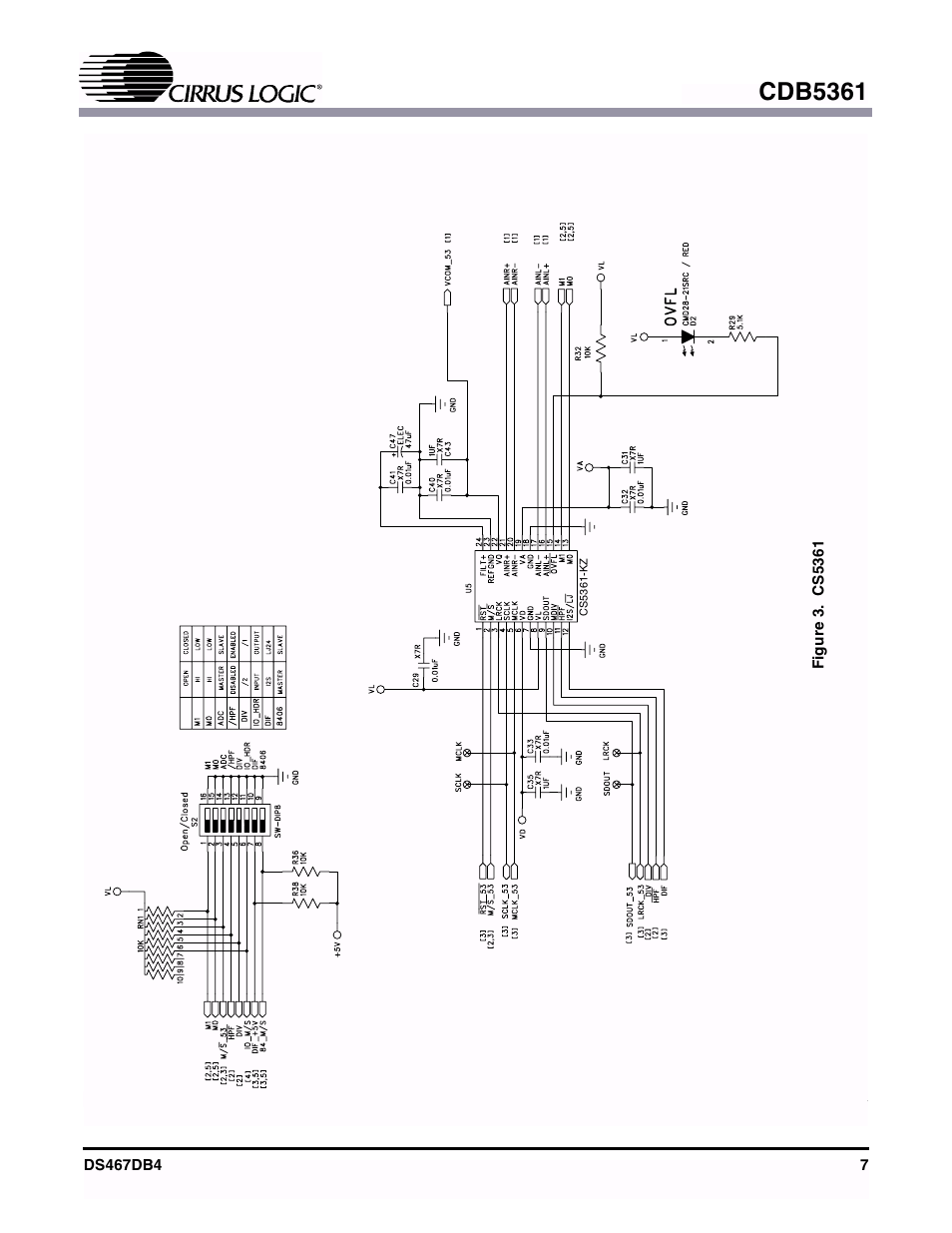Figure 3. cs5361, Figure 3, Cdb5361 | Cirrus Logic CDB5361 User Manual | Page 7 / 16
