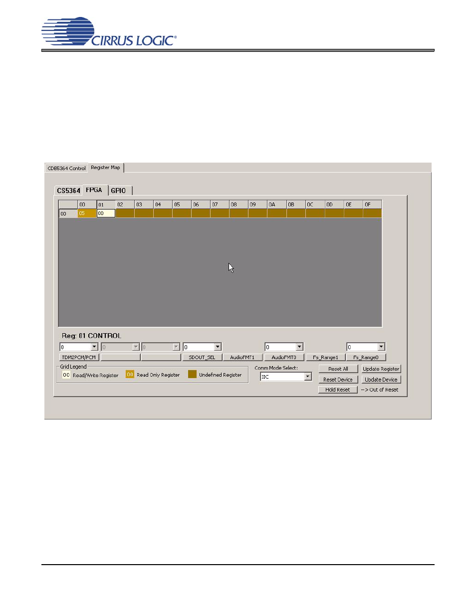 5 bit definitions, 1 cs5364 bits, 2 fpga bits | Figure 3. fpga low-level bit view, 1 cs5364 bits 3.5.2 fpga bits | Cirrus Logic CDB5364 User Manual | Page 8 / 24