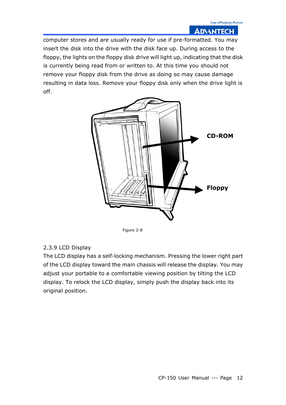 9 lcd display | Advantech COMPACTPCI CP-150 User Manual | Page 21 / 54