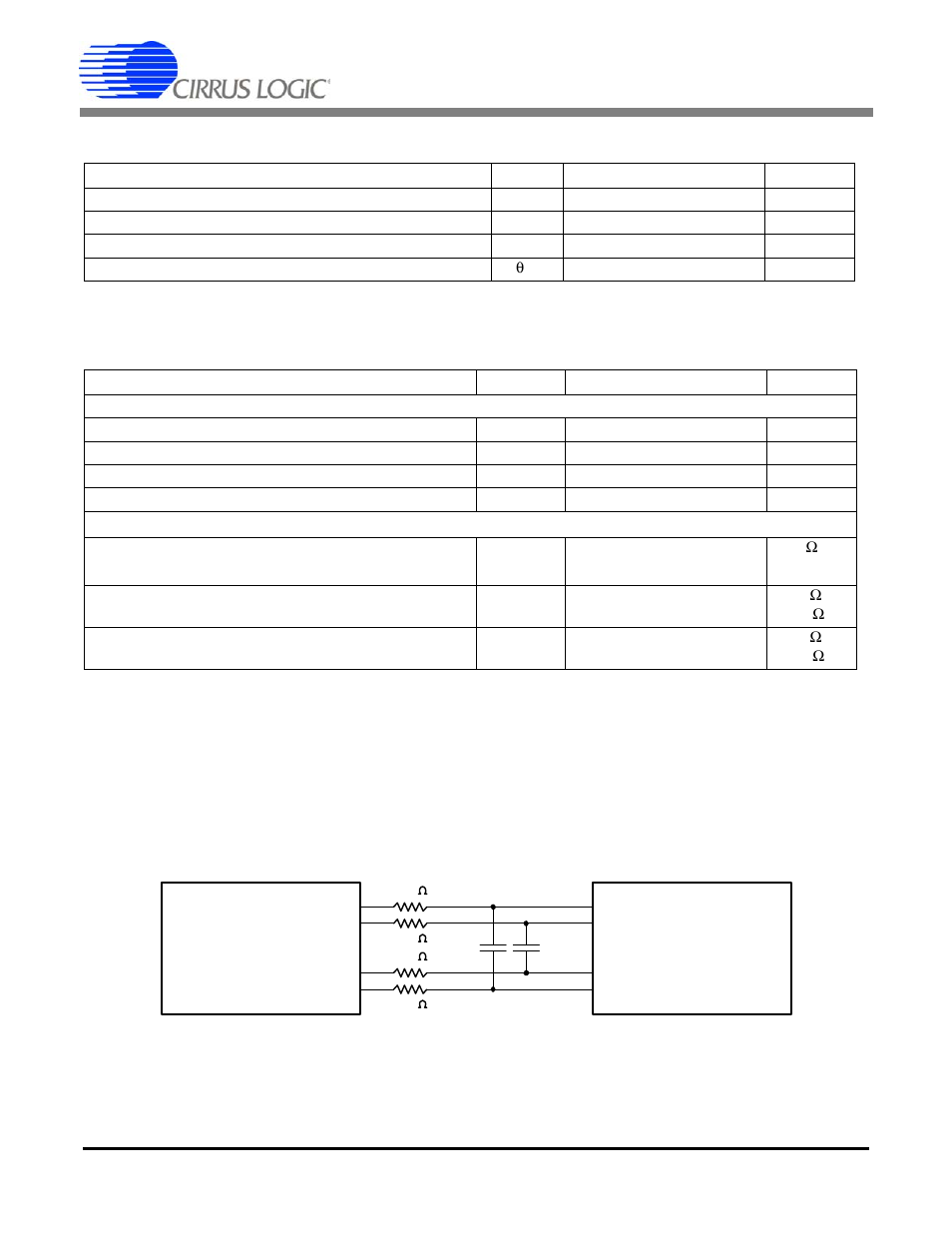Temperature conditions, Analog input characteristics, Figure 1. anti-alias filter components | Cirrus Logic CS5372A User Manual | Page 5 / 32