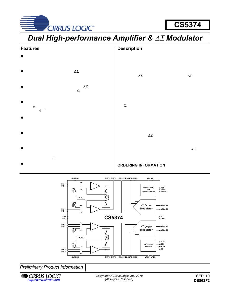Cirrus Logic CS5374 User Manual | 44 pages