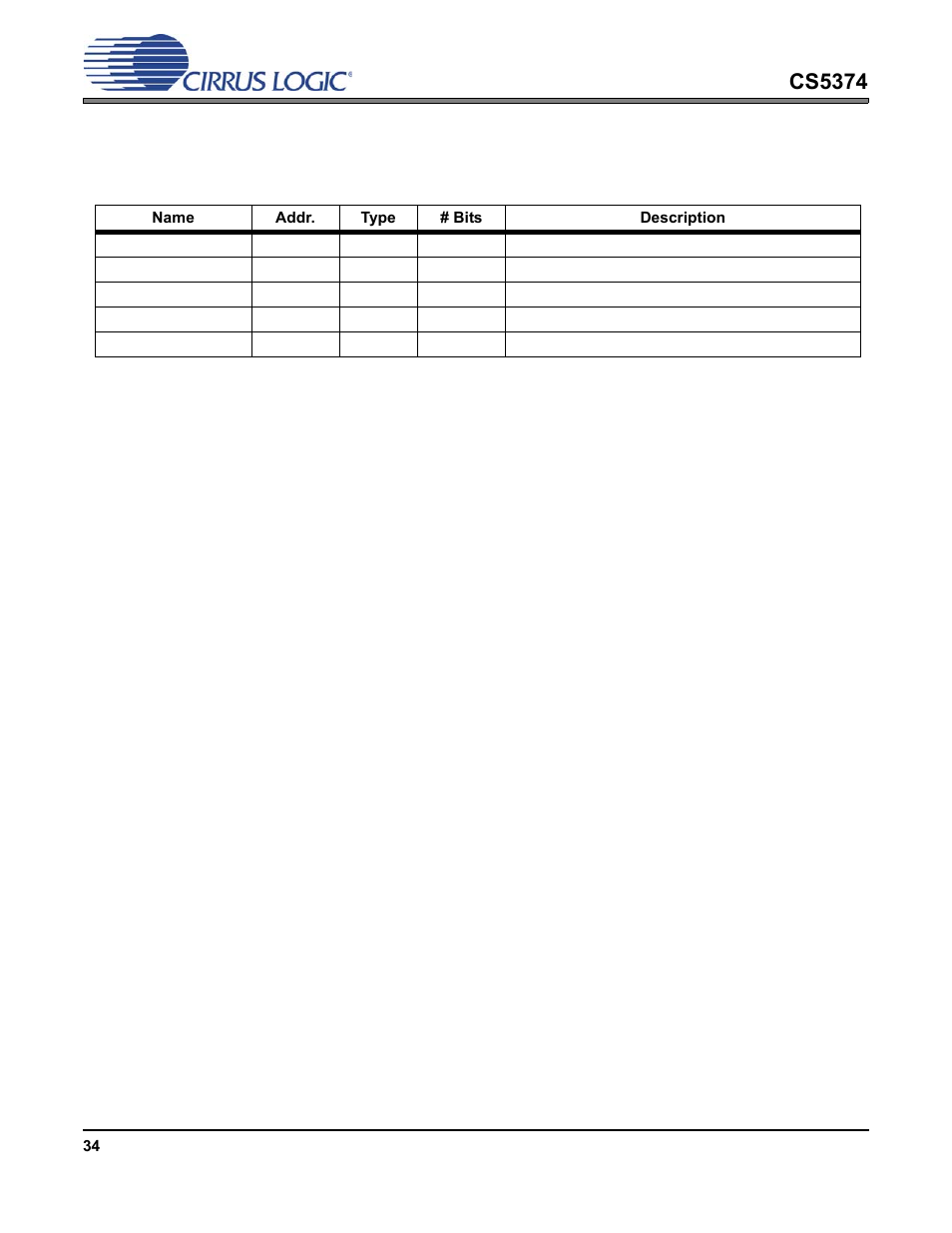 Spitm register summary, Through the spi port, see the “spi, Register sum | Rt, see the “spi, Register summary, Re configuration. see “spi, Cs5374 | Cirrus Logic CS5374 User Manual | Page 34 / 44