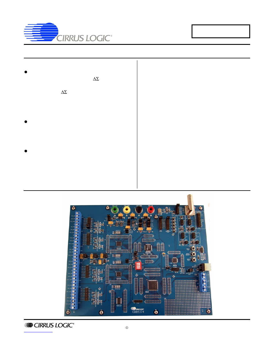 Cirrus Logic CDB5374 User Manual | 78 pages