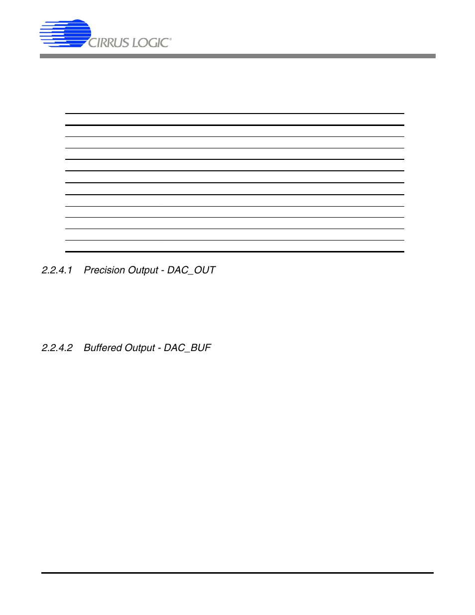 4 delta-sigma test dac, 1 precision output - dac_out, 2 buffered output - dac_buf | Cdb5374 | Cirrus Logic CDB5374 User Manual | Page 18 / 78