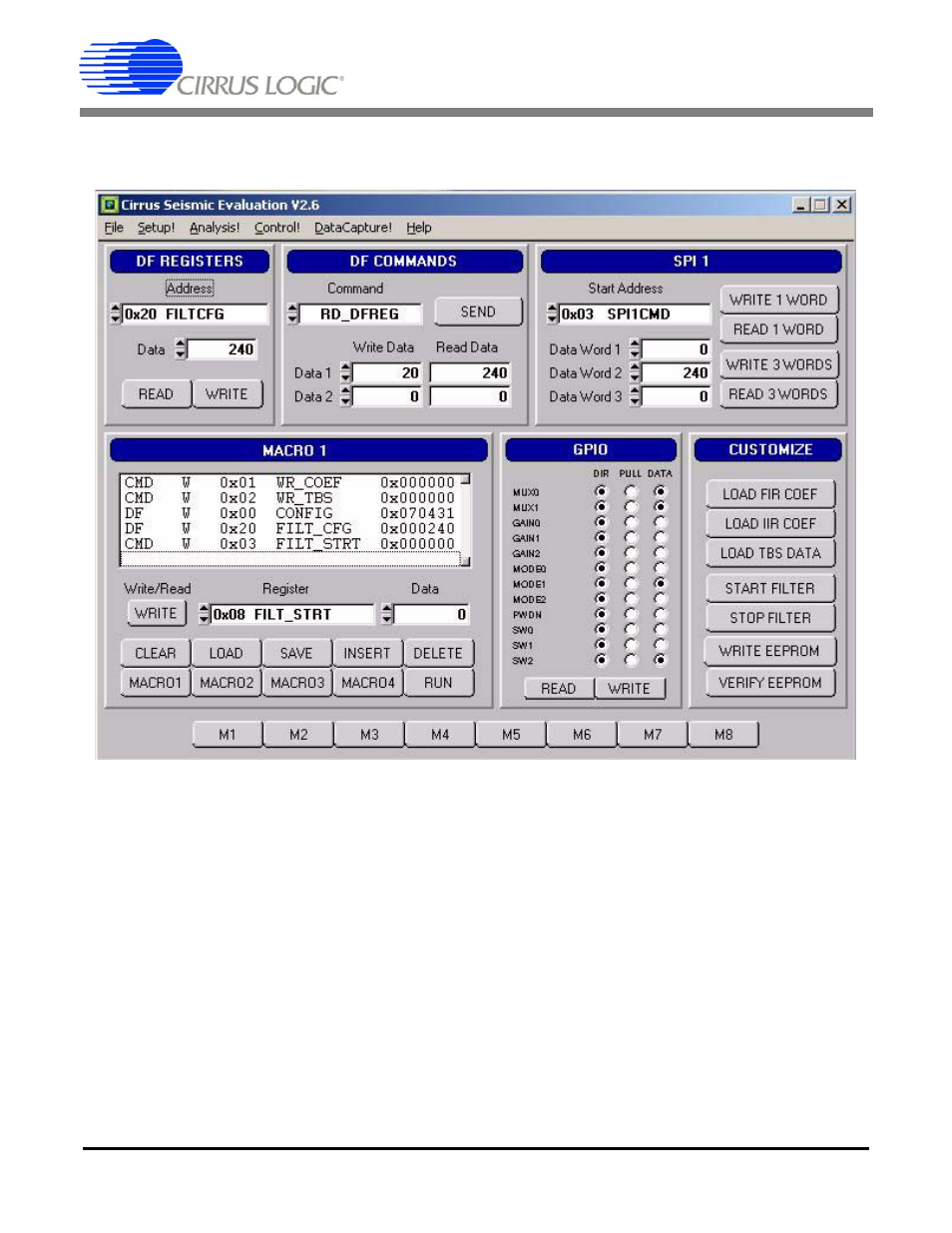5 control panel, Cdb5374 | Cirrus Logic CDB5374 User Manual | Page 48 / 78