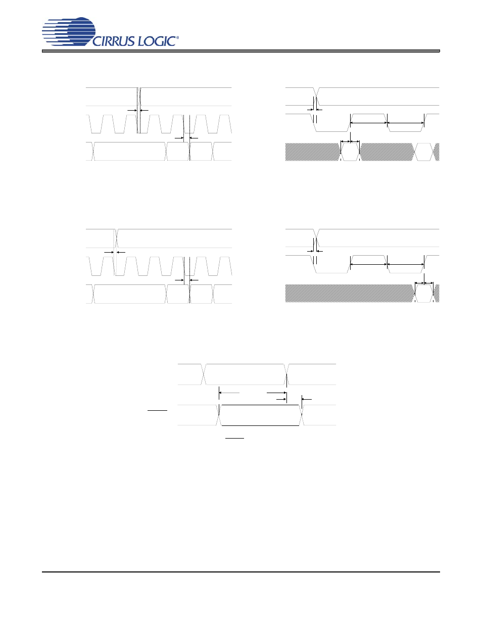 Figure 13. master mode, left-justified sai, Figure 14. slave mode, left-justified sai, Figure 15. master mode, i·s sai | Figure 16. slave mode, i·s sai, Figure 17. ovfl output timing, Cs5381 | Cirrus Logic CS5381 User Manual | Page 11 / 24