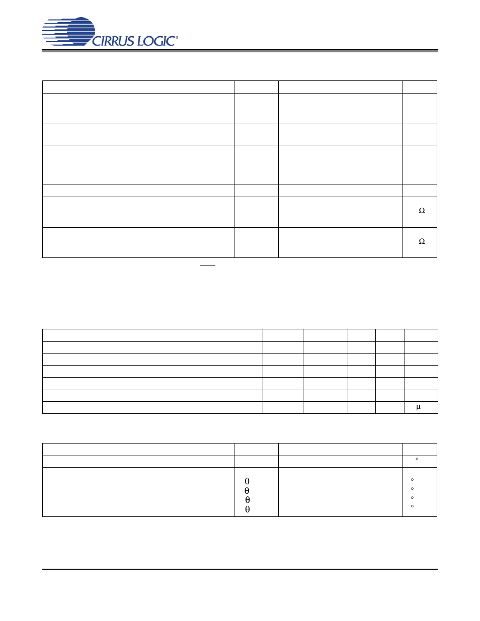 Dc electrical characteristics, Digital characteristics, Thermal characteristics | Cs5381 dc electrical characteristics, Digital characteristics thermal characteristics | Cirrus Logic CS5381 User Manual | Page 13 / 24