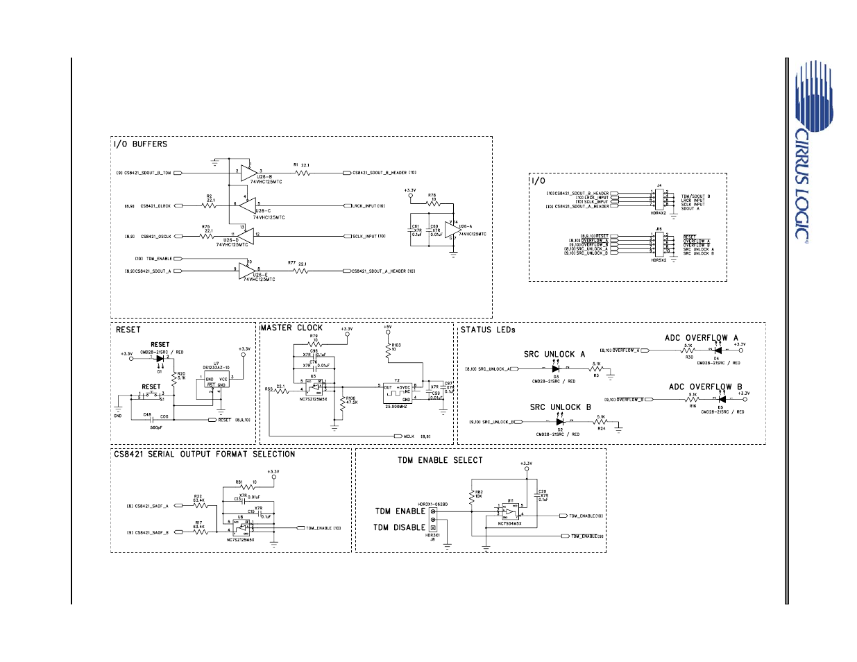 Figure 13. i/o header and miscellaneous, Crd5381 | Cirrus Logic CRD5381 User Manual | Page 17 / 24