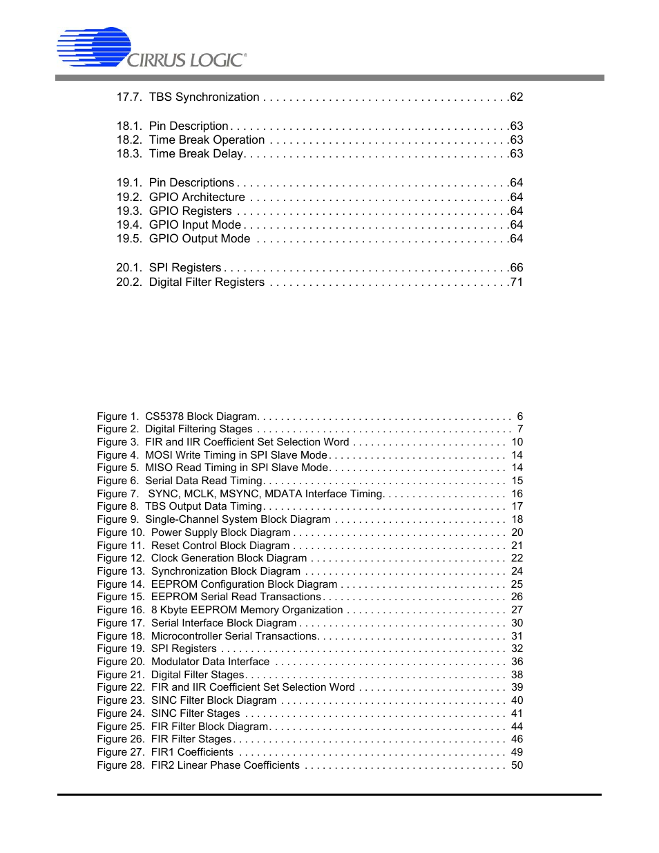 Cs5378, List of figures | Cirrus Logic CS5378 User Manual | Page 4 / 88