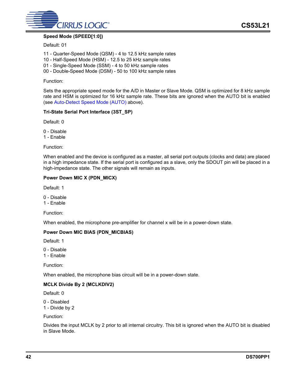 Cs53l21 | Cirrus Logic CS53L21 User Manual | Page 42 / 66