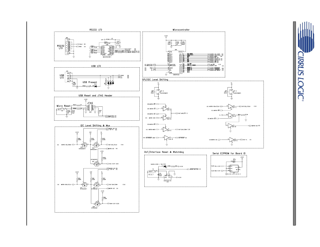 Figure 32. control port i/o (schematic sheet 5), Figure 32.control port i/o (schematic sheet 5), Cdb53l21 | Cirrus Logic CDB53L21 User Manual | Page 28 / 33