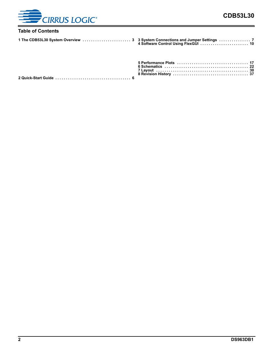 Cdb53l30 | Cirrus Logic CDB53L30 User Manual | Page 2 / 37