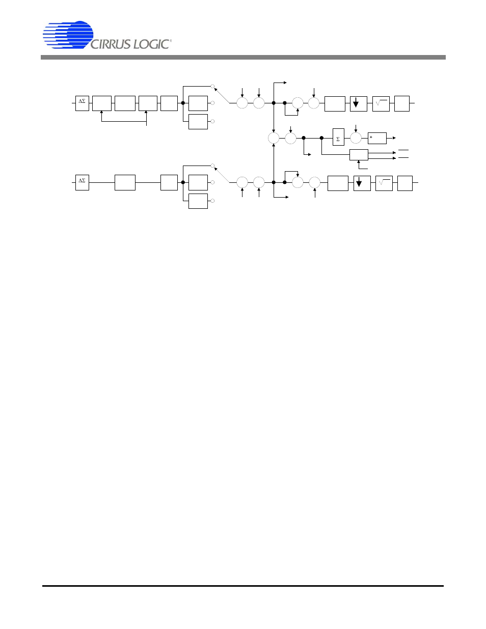 5 overall filter response, 6 gain and dc offset adjustment, 7 real energy and rms computations | 2 performing measurements, Figure 3. data flow, The reade, Gure 3). th, 3, the, Figure 3 that the dig, Denoted as “hpf” in figure 3) which can be en | Cirrus Logic CS5460A User Manual | Page 13 / 54