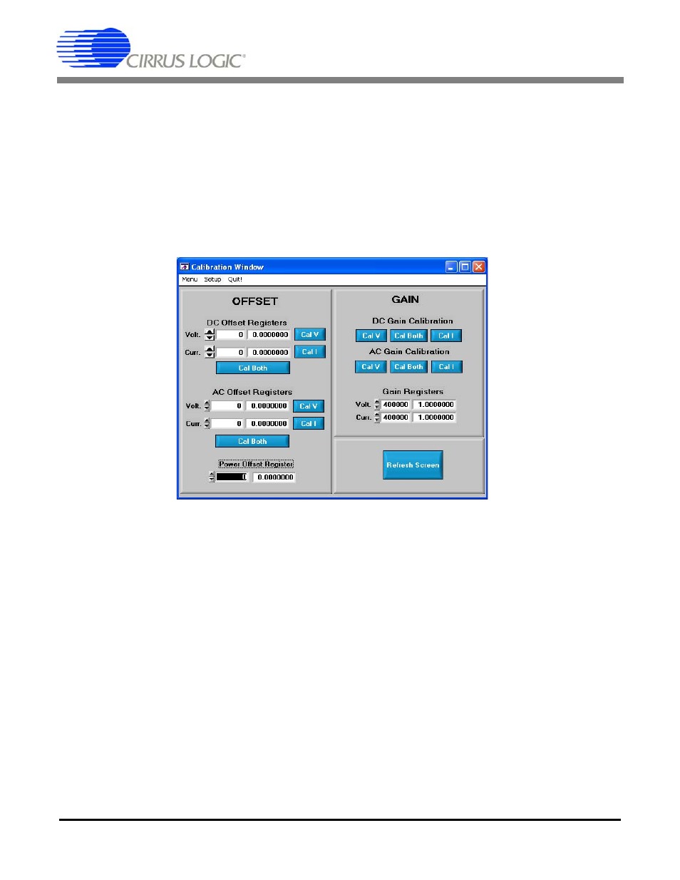 5 calibration window, 1 offset / gain register, 2 performing calibrations | 5 calibration windows, Figure 9, Cdb5460au | Cirrus Logic CDB5460AU User Manual | Page 14 / 38