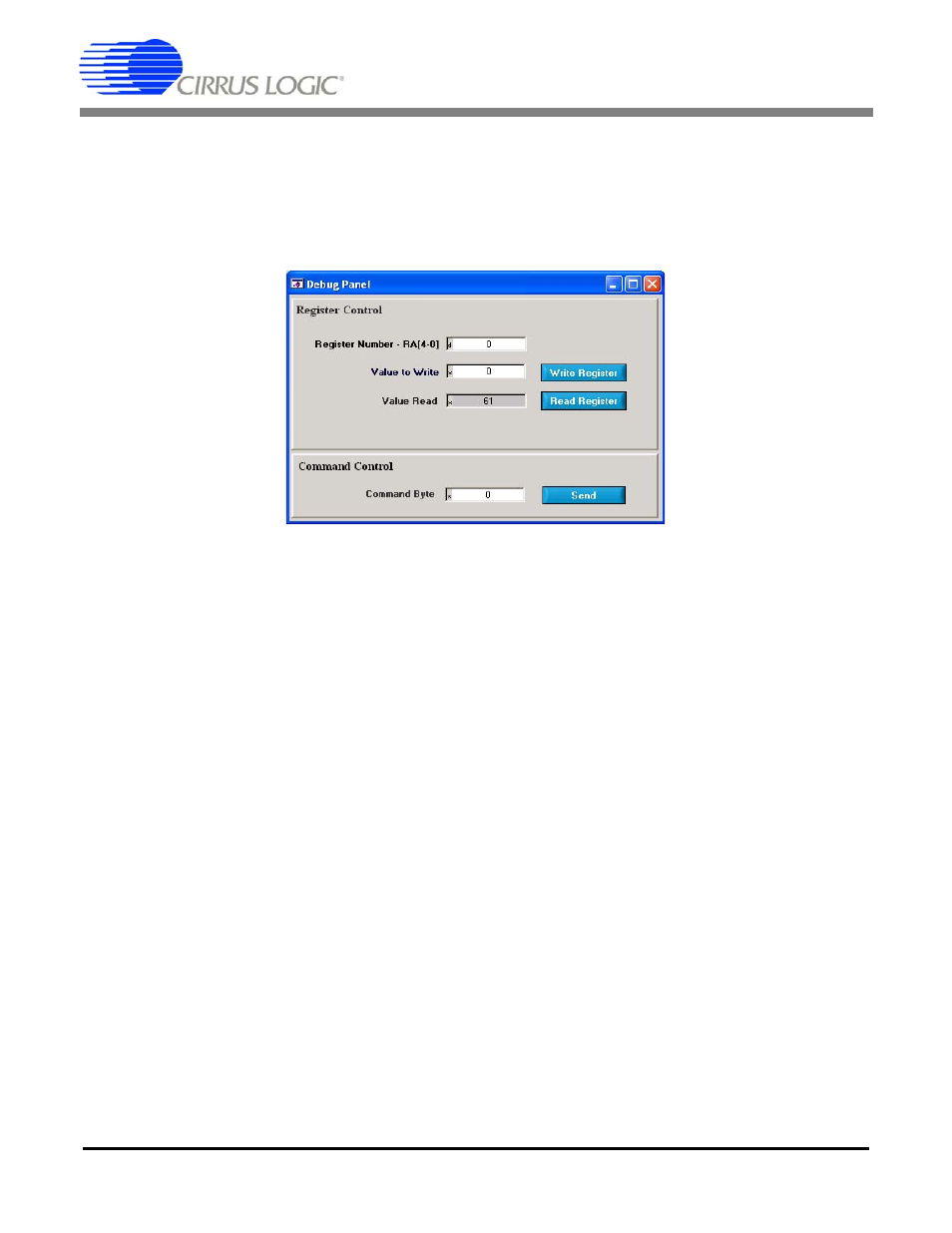 10 debug panel, Figure 18. debug panel, Cdb5460au | Cirrus Logic CDB5460AU User Manual | Page 26 / 38
