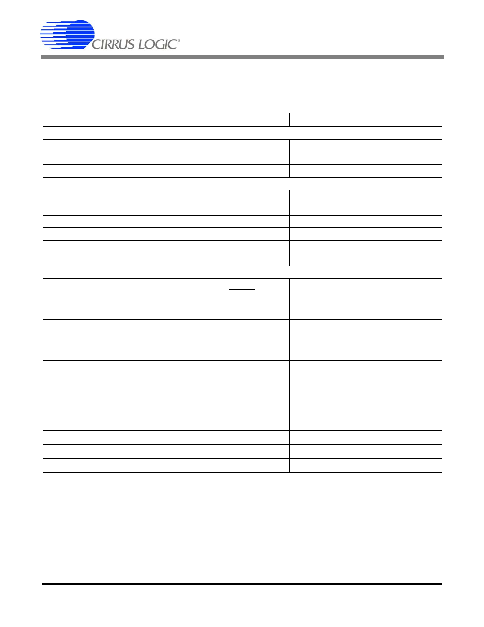 Digital characteristics, Cs5461a | Cirrus Logic CS5461A User Manual | Page 9 / 44