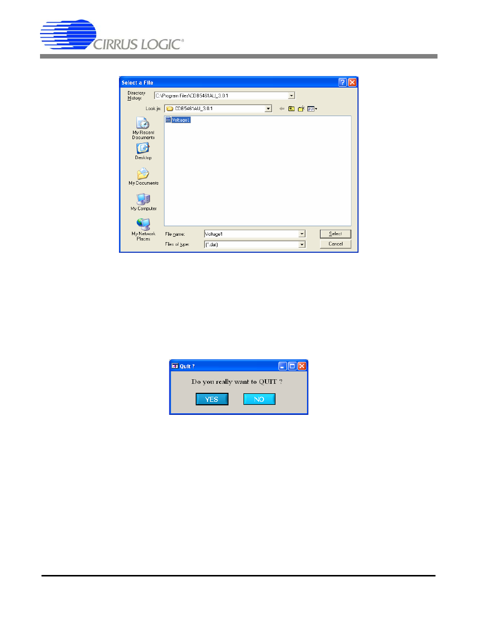 2 quit, Cdb5461au | Cirrus Logic CDB5461AU User Manual | Page 11 / 36