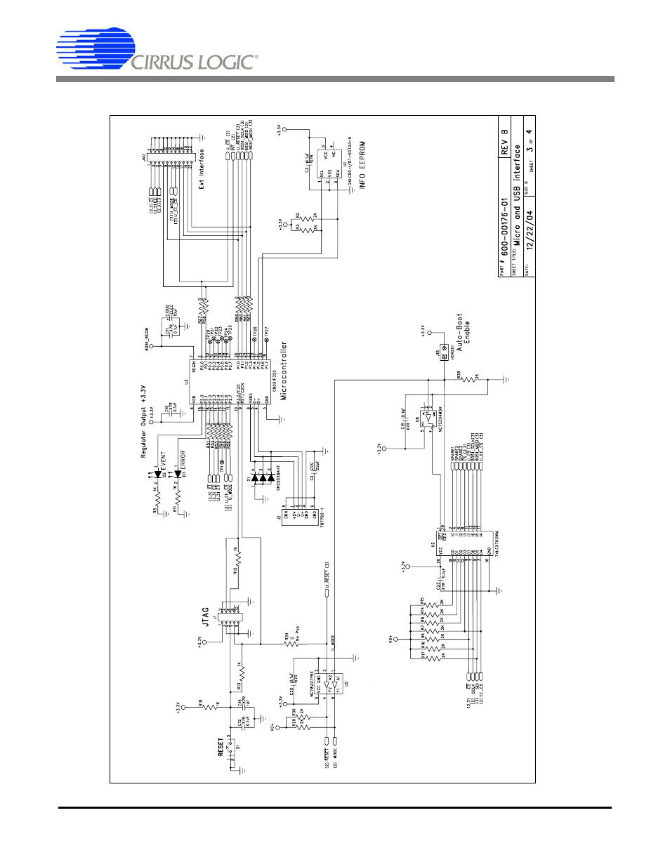 Figure 20. microcontroller and usb interface, Cdb5461au | Cirrus Logic CDB5461AU User Manual | Page 30 / 36