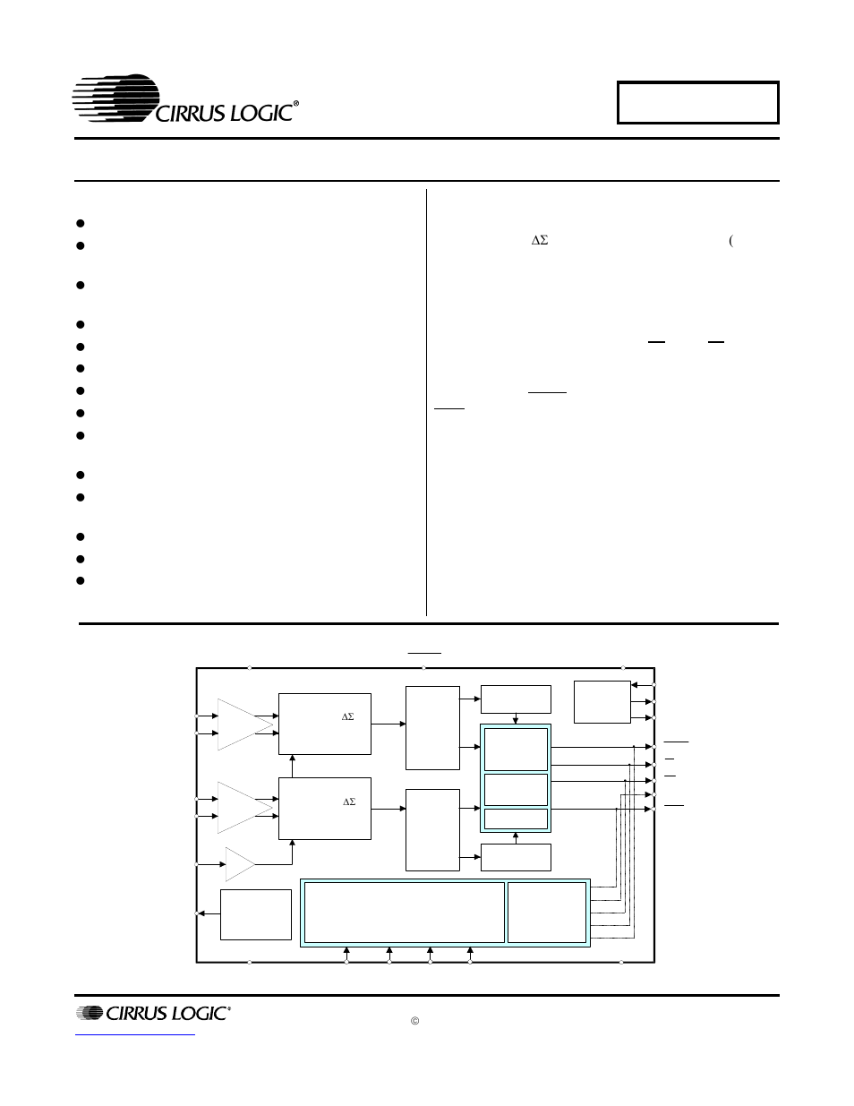 Cirrus Logic CS5462 User Manual | 16 pages