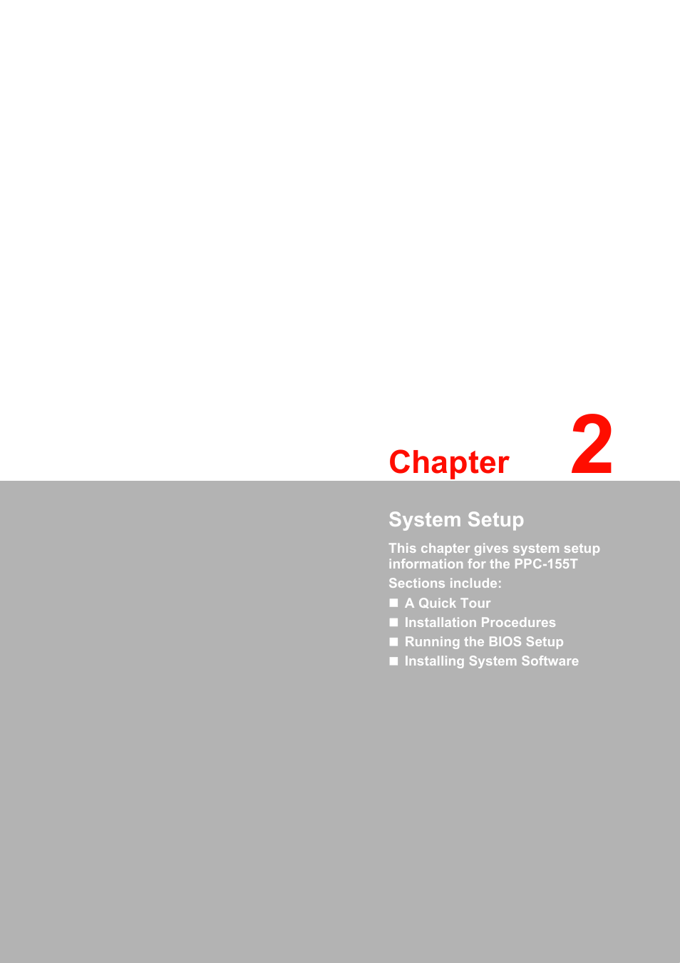 Chapter | Advantech PPC-155T User Manual | Page 19 / 68