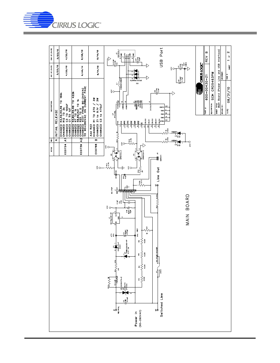 Schematic, Crd5463pm | Cirrus Logic CRD5463PM User Manual | Page 13 / 20