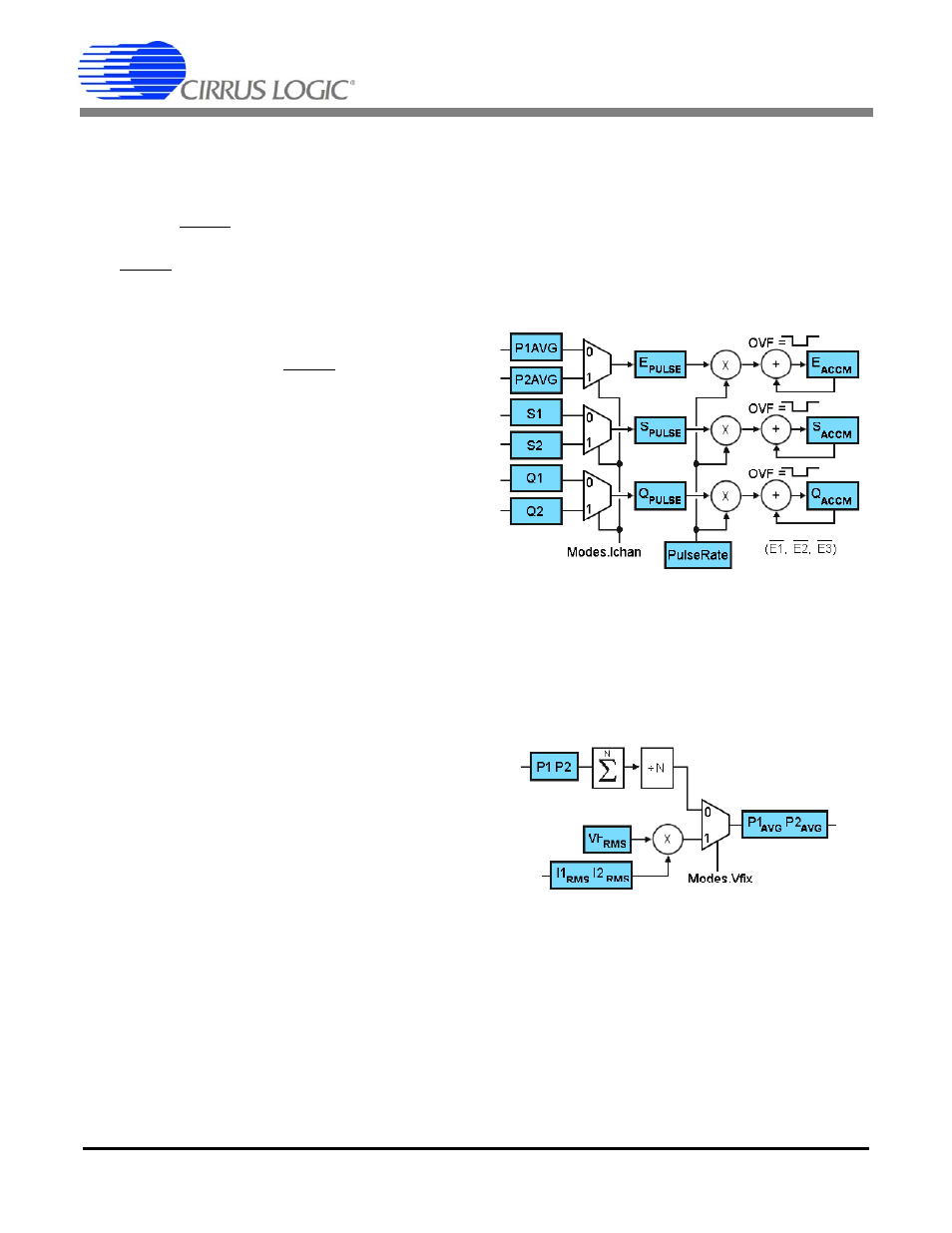 Using the cs5464, 1 initialization, 2 power-down states | 3 tamper detection and correction, Figure 8. energy channel selection, Figure 9. fixed rms voltage selection, Cs5464 | Cirrus Logic CS5464 User Manual | Page 22 / 46