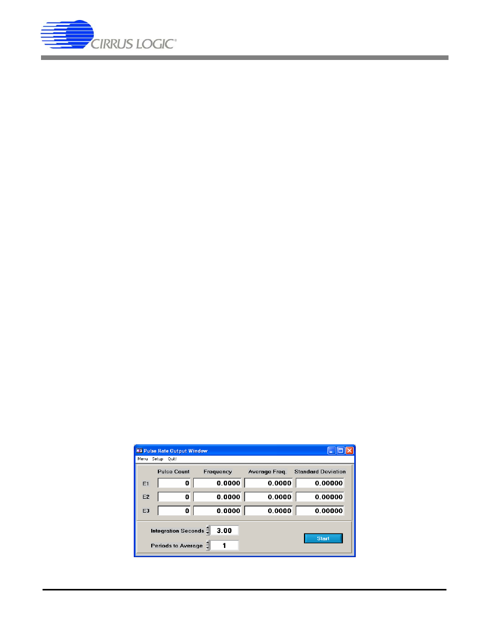 3 standby / sleep mode buttons, 4 power up button, 5 set line frequency | 6 temperature settings window, 7 write data to file window, 7 pulse rate window, Figure 11. pulse rate o, Cdb5464u | Cirrus Logic CDB5464U User Manual | Page 17 / 38
