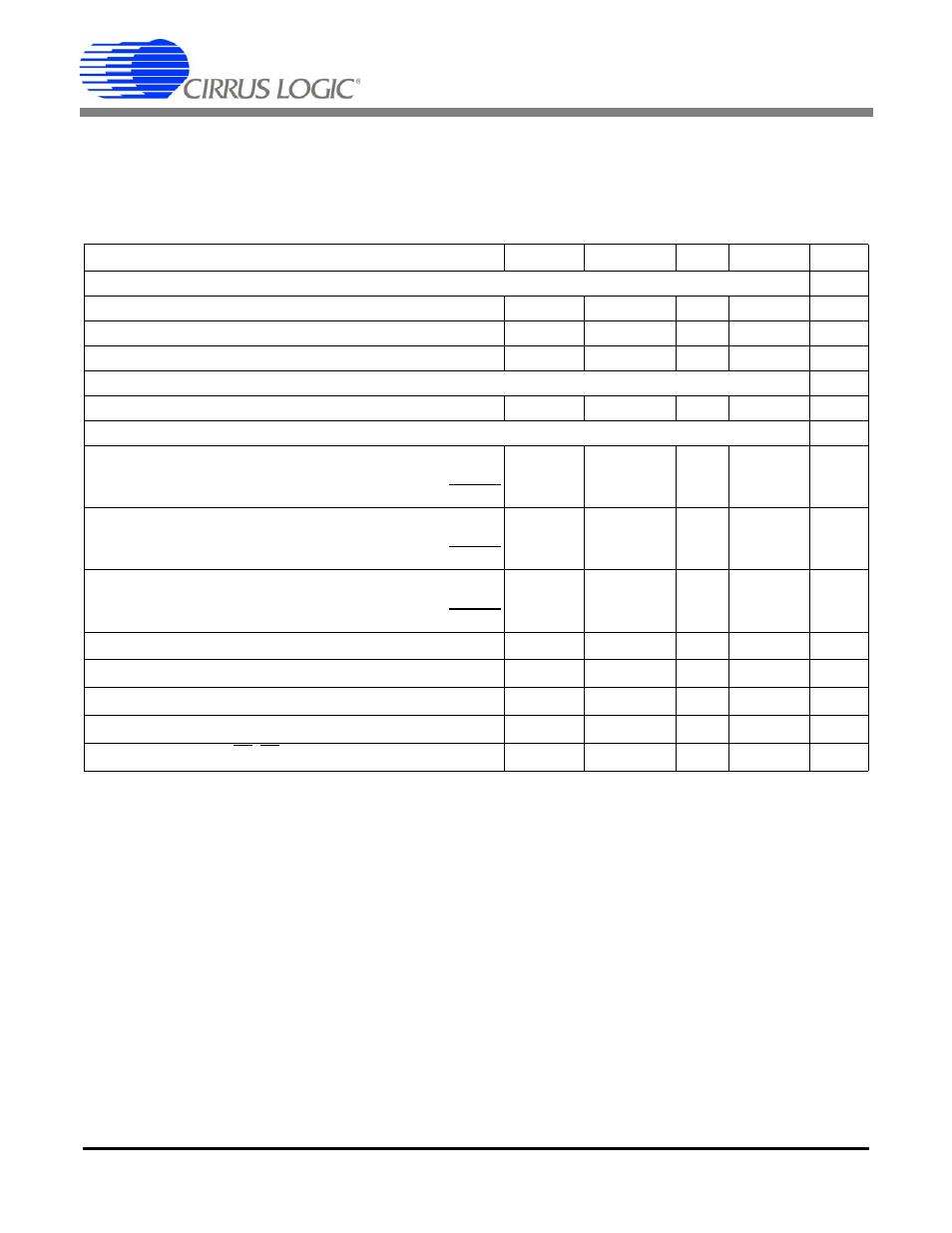Digital characteristics, Cs5466 | Cirrus Logic CS5466 User Manual | Page 7 / 16