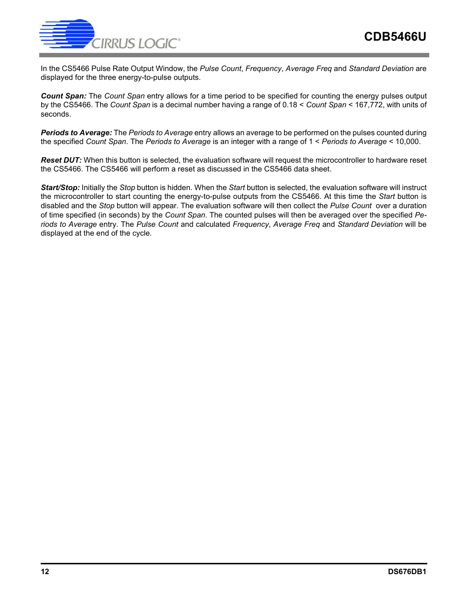 Cdb5466u | Cirrus Logic CDB5466U User Manual | Page 12 / 21