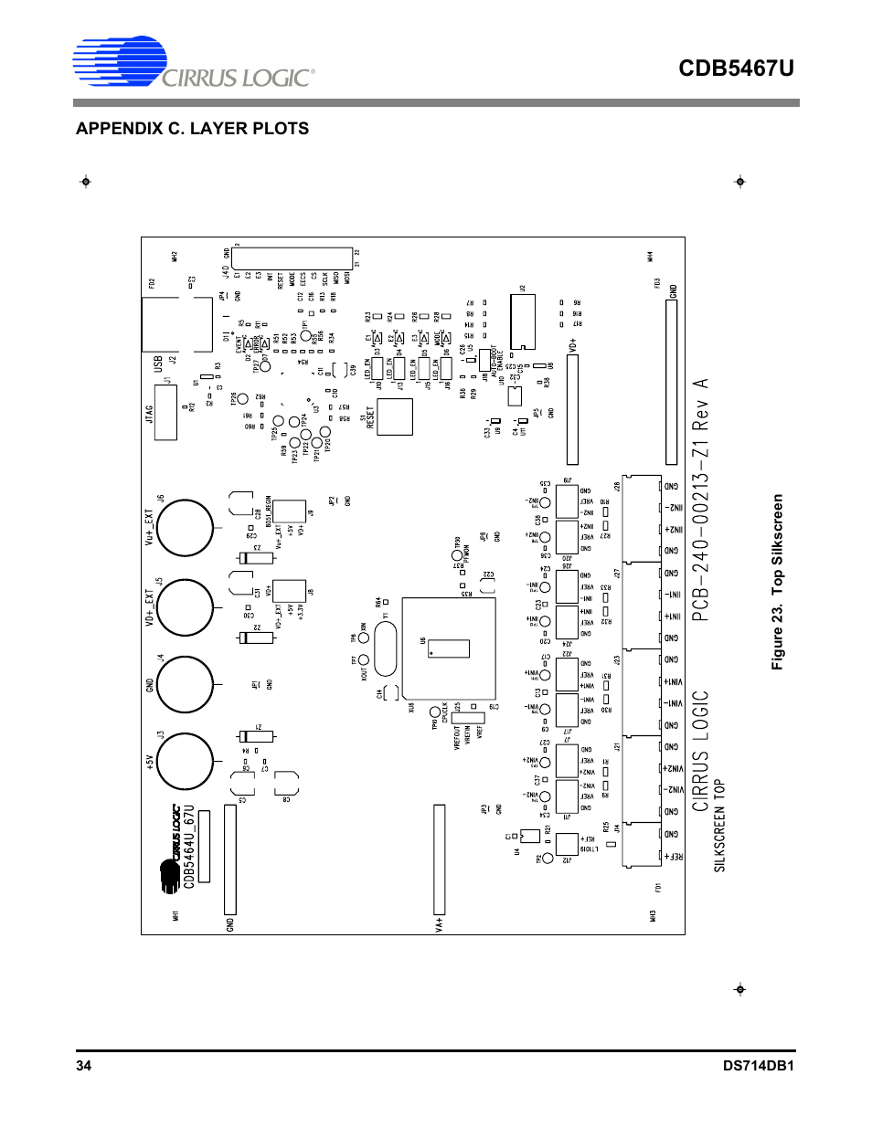 Appendix c. layer plots, Cdb5467u | Cirrus Logic CDB5467U User Manual | Page 34 / 38