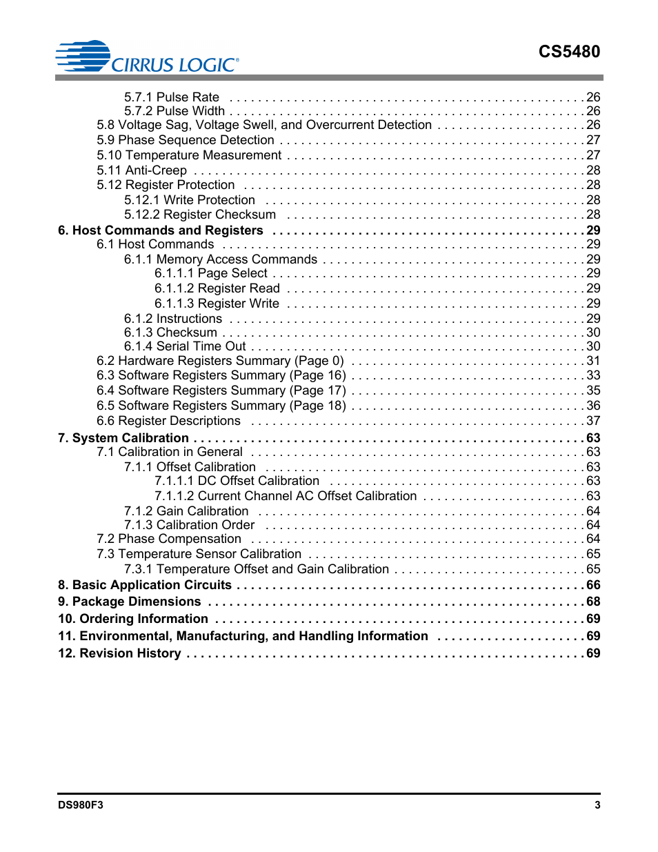 Cs5480 | Cirrus Logic CS5480 User Manual | Page 3 / 70