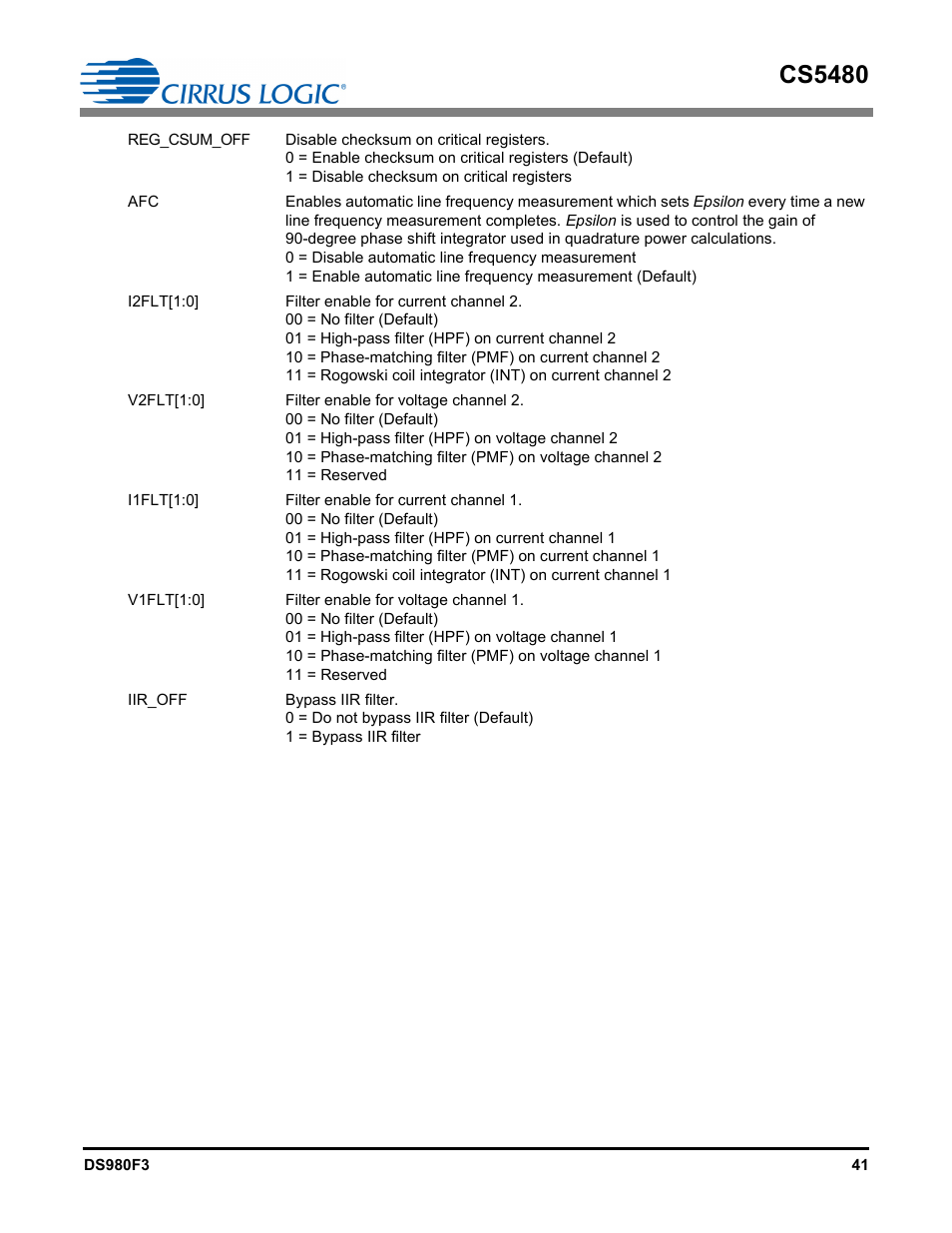 Cs5480 | Cirrus Logic CS5480 User Manual | Page 41 / 70