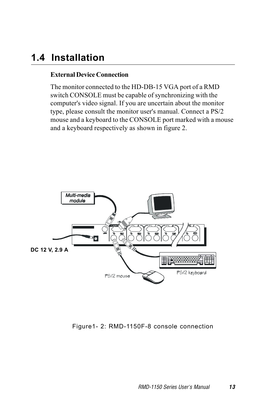 4 installation, p13, 4 installation | Advantech RMD-1150 User Manual | Page 13 / 38